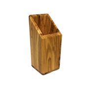 Olive Wood Pen & Pencil Holder - Vertical 6cm x 6cm